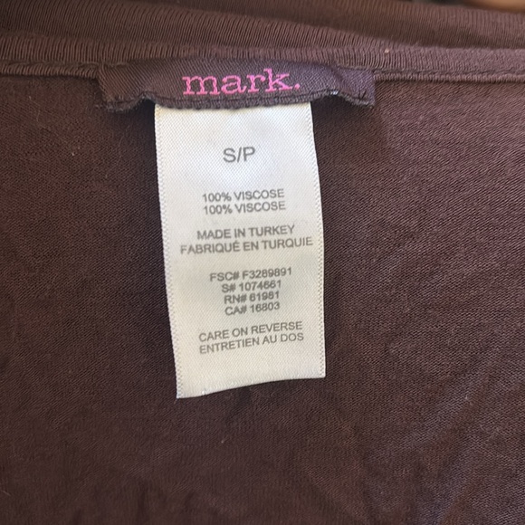 Pretty Brown Pleated Shift Tank Dress Size Small with Bow Embellishment - Picture 2 of 2